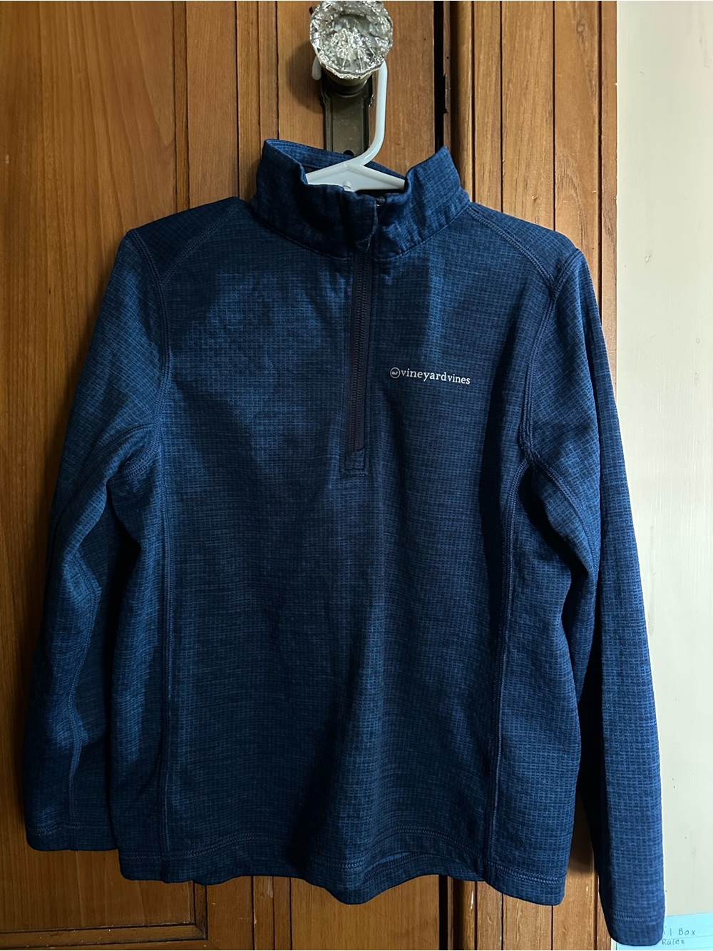 Vineyard Vines Navy and Red Quarter-Zip Pullover